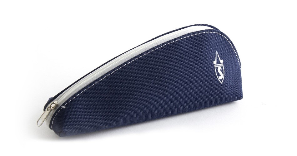 Minőségi pipa táska 1 pipa részére kék színű textil - Savinelli